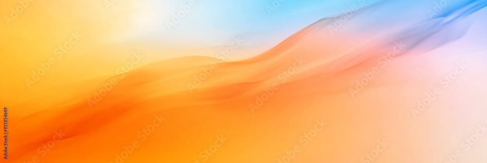 Poster abstract orange and blue gradient background - a smooth and abstract gradient background with orange