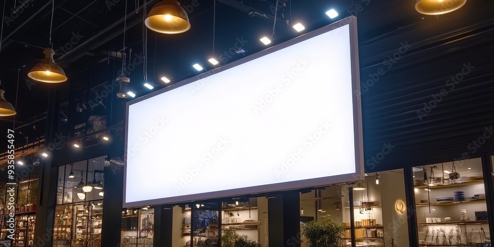 Canvas Prints blank billboard in a modern setting