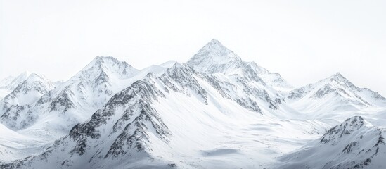 Obraz premium Snow-Covered Mountain Range