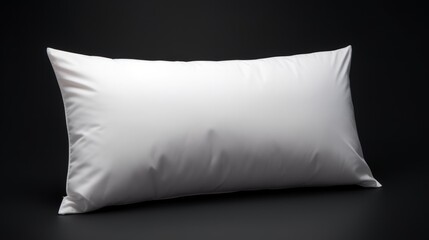White pillow on black background close up. Neural network ai generated art