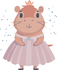 Princess Hamster in a Dress