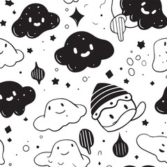 Playful Ghost Pattern