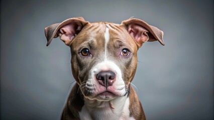 Small and adorable pitbull dog with a cute face, perfect for pet lovers and animal enthusiasts