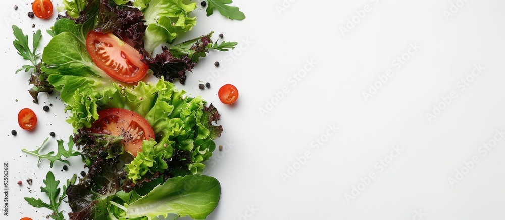 Poster new salad. copy space image. place for adding text and design