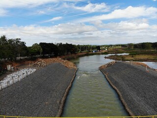 water containment dam in Linhares, Brazil