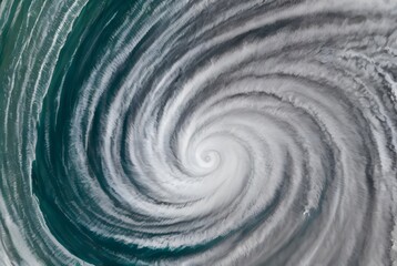 巨大な台風の目、ハリケーン、タイフーン