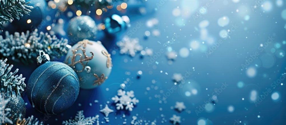Poster abstract blue backdrop christmas backdrop idea of winter concept of the color of the year concept of