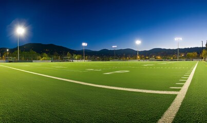 Sports Arena with Dramatic Lighting and Atmosphere at Night