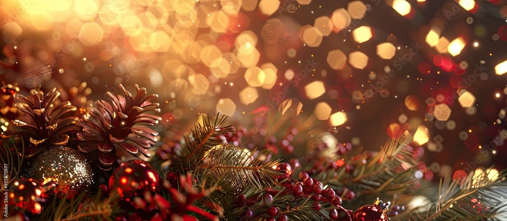 Poster wishing you a merry christmas and a happy new year. copy space image. place for adding text and desi