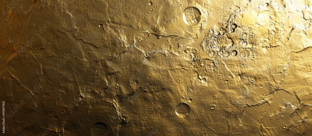 Poster scratches on a gold metallic background. copy space image. place for adding text and design