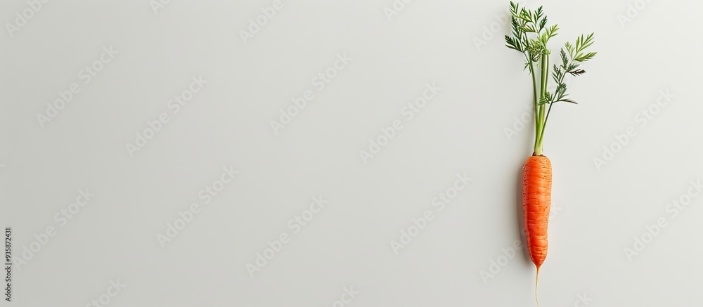 Aufkleber baby carrot on a white background. copy space image. place for adding text and design