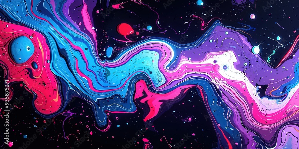 Poster abstract background with splashes