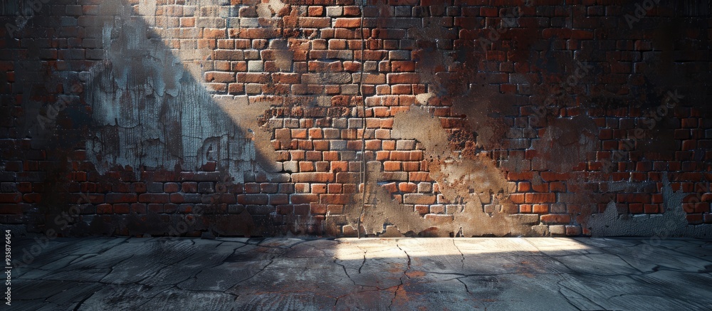 Poster abstract brick backdrop cinder block. copy space image. place for adding text and design
