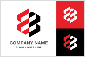 Monogram Letter EB Business Company Stock Vector Logo Design Template