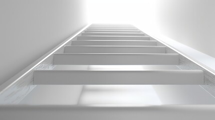 Obraz premium Ladders. Three-Dimensional Business Growth Frame Design Concept