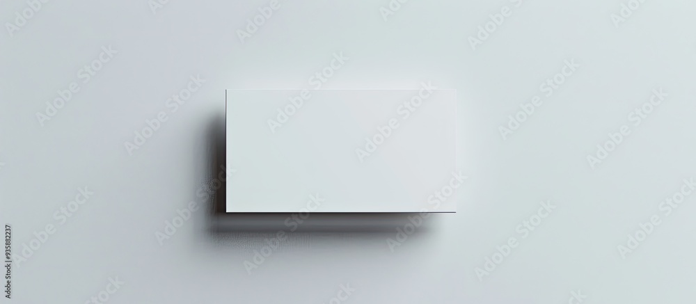 Poster business card against a white backdrop. copy space image. place for adding text and design