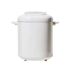 A sleek white container perfect for kitchen storage, isolated on a white background.