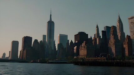 Naklejka premium city skyline