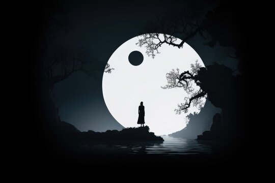 Natural harmony: taoism religion, the teachings of laozi, life of balance, simplicity, and alignment with the tao, the fundamental principle underlying the universe