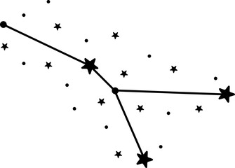 Cancer star constellation with stars