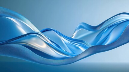 Abstract Blue Wave Background