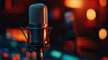 Audio production setup for a podcast highlighting the integration of social media in podcasting and content creation