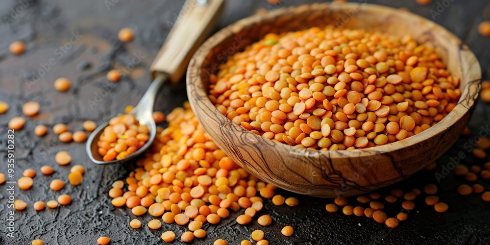 Poster lentil in a bowl