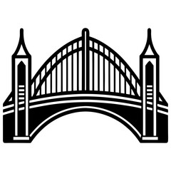 bridge silhouette vector