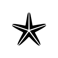 black and white star