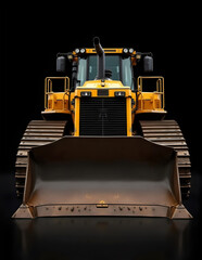 Heavy-Duty Bulldozer Blade Front View