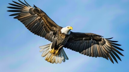 Fototapeta premium Majestic Bald Eagle in Flight