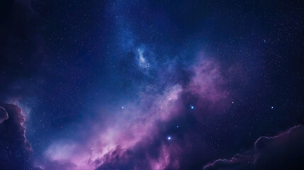 Fototapeta premium fantastic purple starry sky with cloud at night