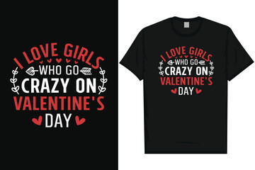 Happy valentines day 14th February loves day typography tshirt design