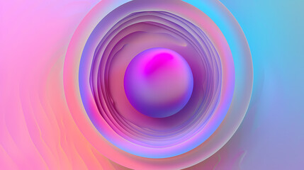 SET Modern poster design with gradient round sphere in the center. Colorful banner design with 3d gradient background