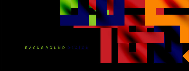 Colorful squares, lines minimal abstract background. Vector Illustration For Wallpaper, Banner, Background, Card, Book Illustration, landing page