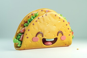 Happy Taco with a Big Smile.