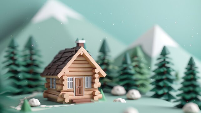 Cozy Cabin in a Winter Wonderland.