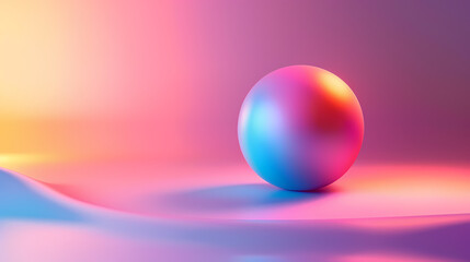 SET Modern poster design with gradient round sphere in the center. Colorful banner design with 3d gradient background