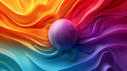 SET Modern poster design with gradient round sphere in the center. Colorful banner design with 3d gradient background