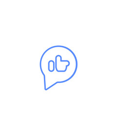 Fototapeta premium Social Media Reactions Line Icon