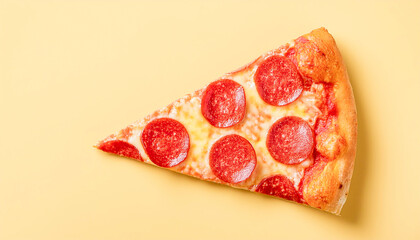 Photograph of a slice of pepperoni pizza