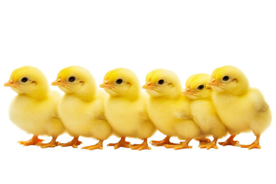 Yellow broilers  chicken on a transparent background