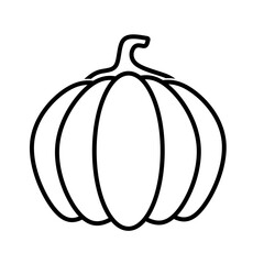 vector illustration of pumpkin with line design. pumpkin icon