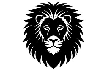 Obraz premium Lion Silhouette Vector Illustration on white background. Lion icon, vector , logo.