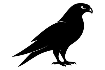 Fototapeta premium Falcon Silhouette Vector Illustration on white background. Falcon icon, vector , logo.