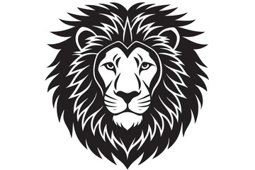 Obraz premium Lion Silhouette Vector Illustration on white background. Lion icon, vector , logo.