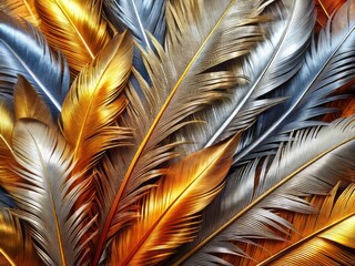 Metallic Feathers