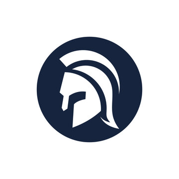 recommend clip art: spartan and gladiator helmet logo design vector icon with creative idea