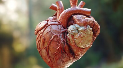 Anatomical Heart Model, Red and Detailed