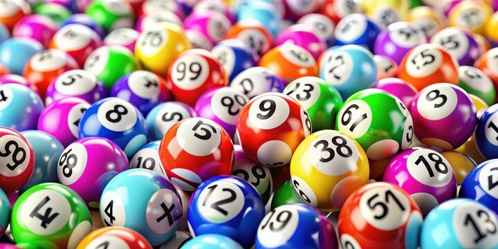 Colorful lottery balls used for random number selection, lottery, balls, numbers, gaming, chance, luck, random